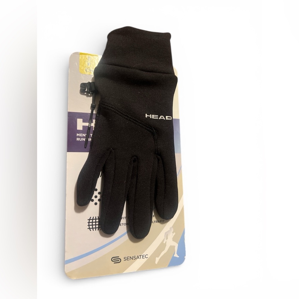 HEAD Black Sensatec Gloves Men Toughscreen‎ Running Gloves Warm Small Winter